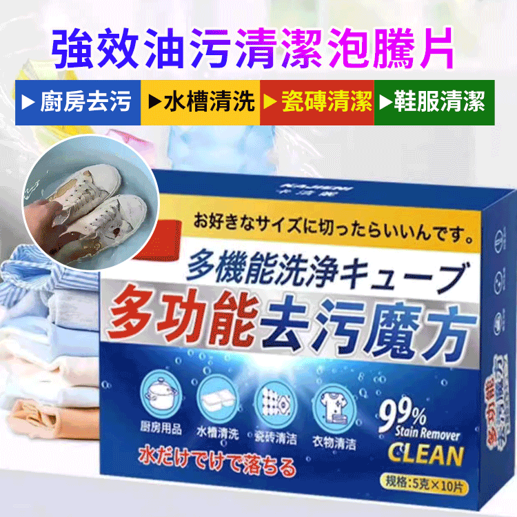 Tablet effervescent pembersih noda minyak berefisiensi tinggi